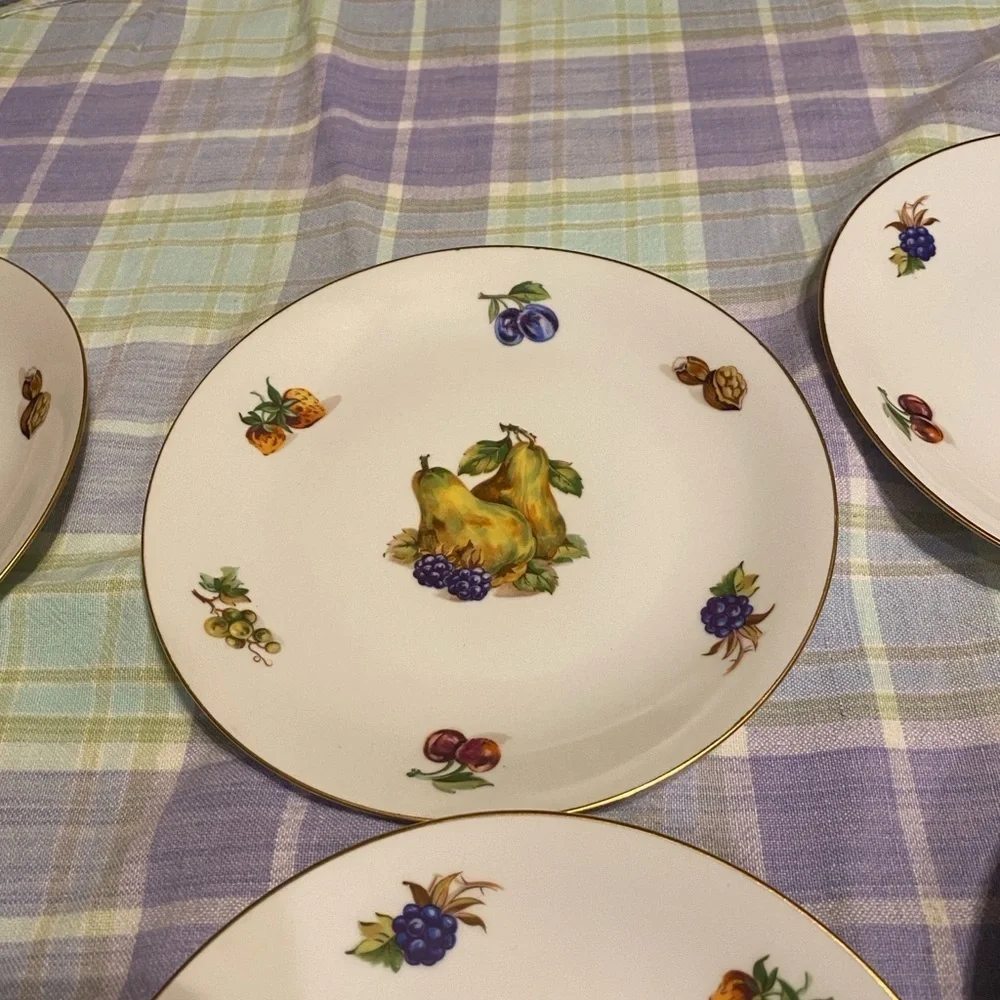 Bohemia Fruit Painted Plate Set of 6